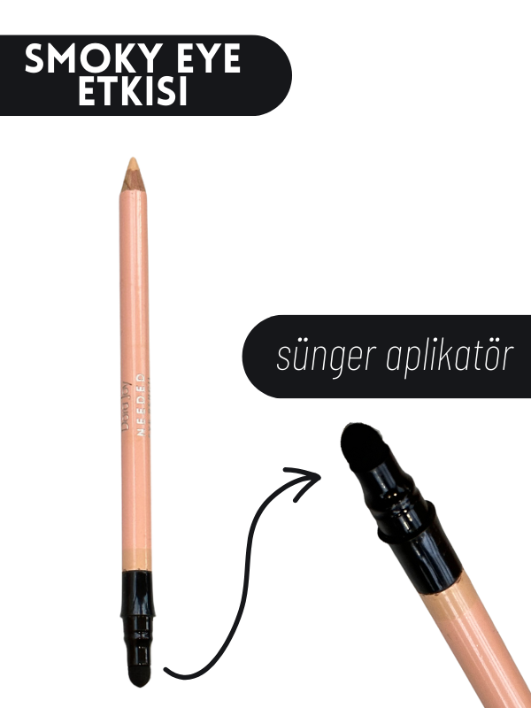 Smoky Göz Kalemi 01 Nude Aydınlatıcı Renk Eşitleyici Sünger Aplikatörlü