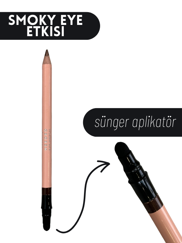 Smoky Göz Kalemi 06 Teddy Bear Simli Kahve Eye Pencil Sünger Aplikatörlü